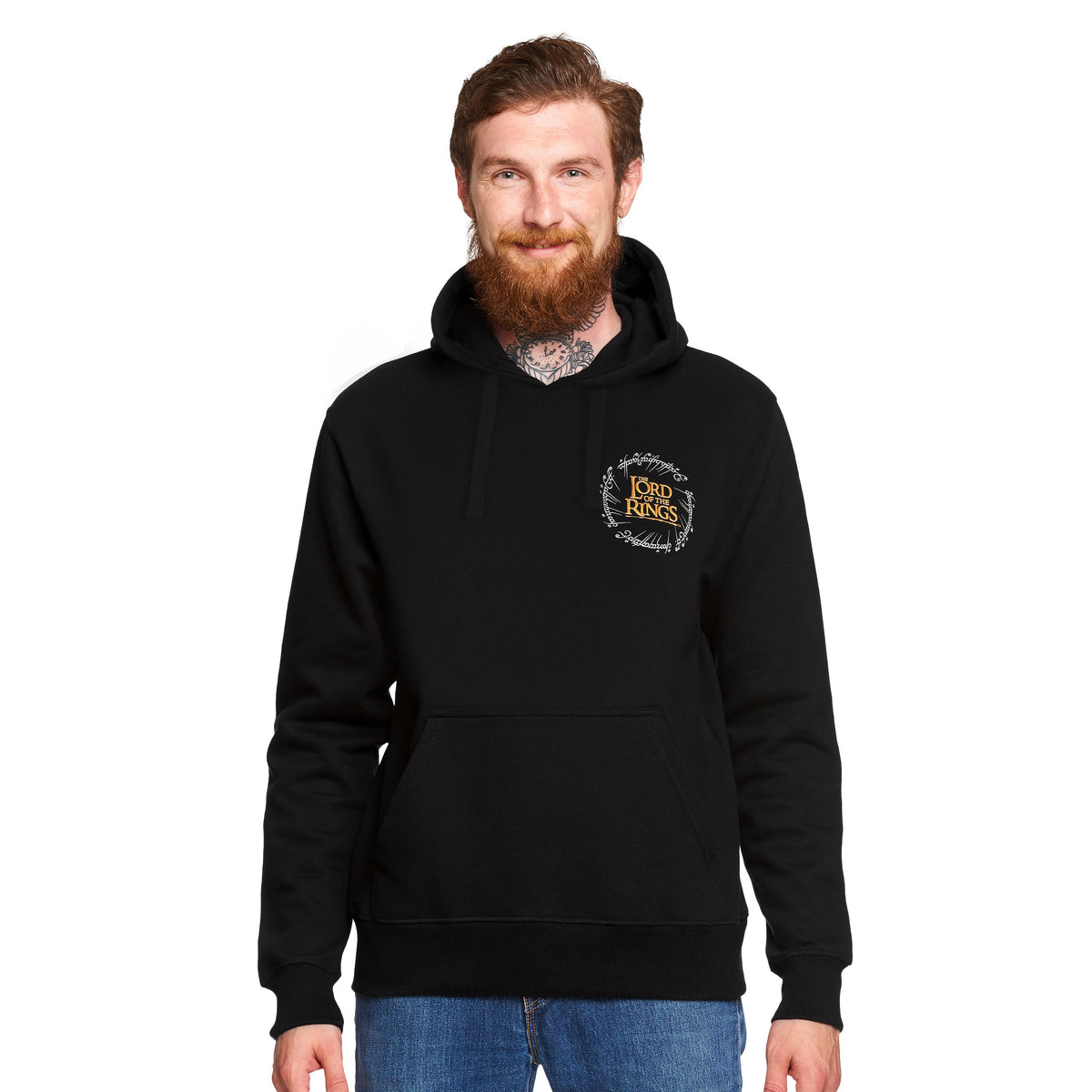 Produktbild Der Herr der Ringe - Karte von Mittelerde Hoodie schwarz