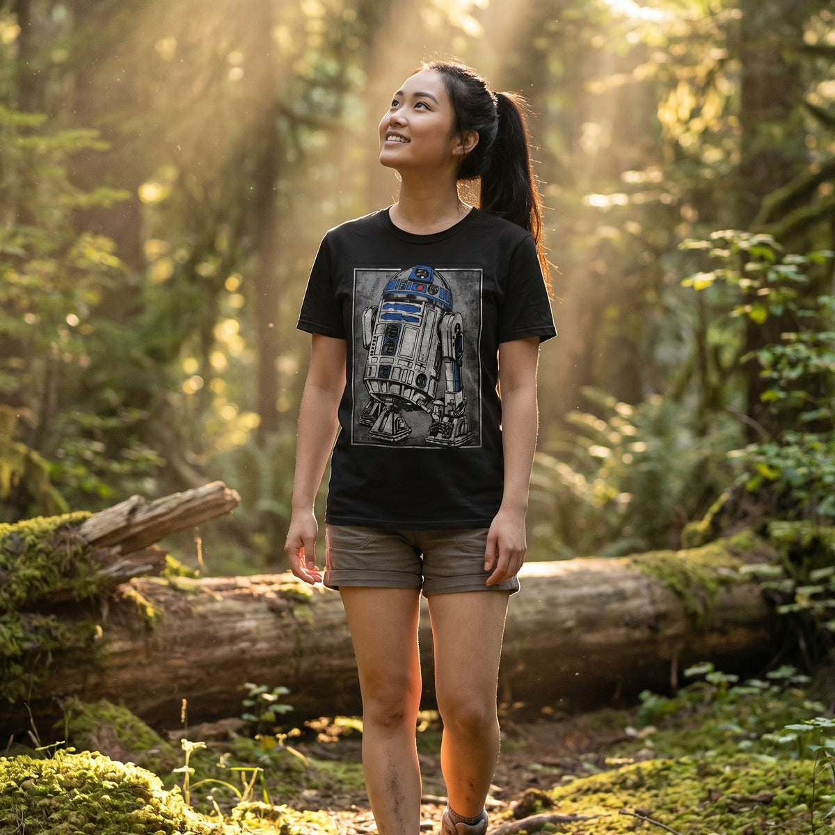 Produktbild Star Wars - R2D2 Portrait T-Shirt schwarz