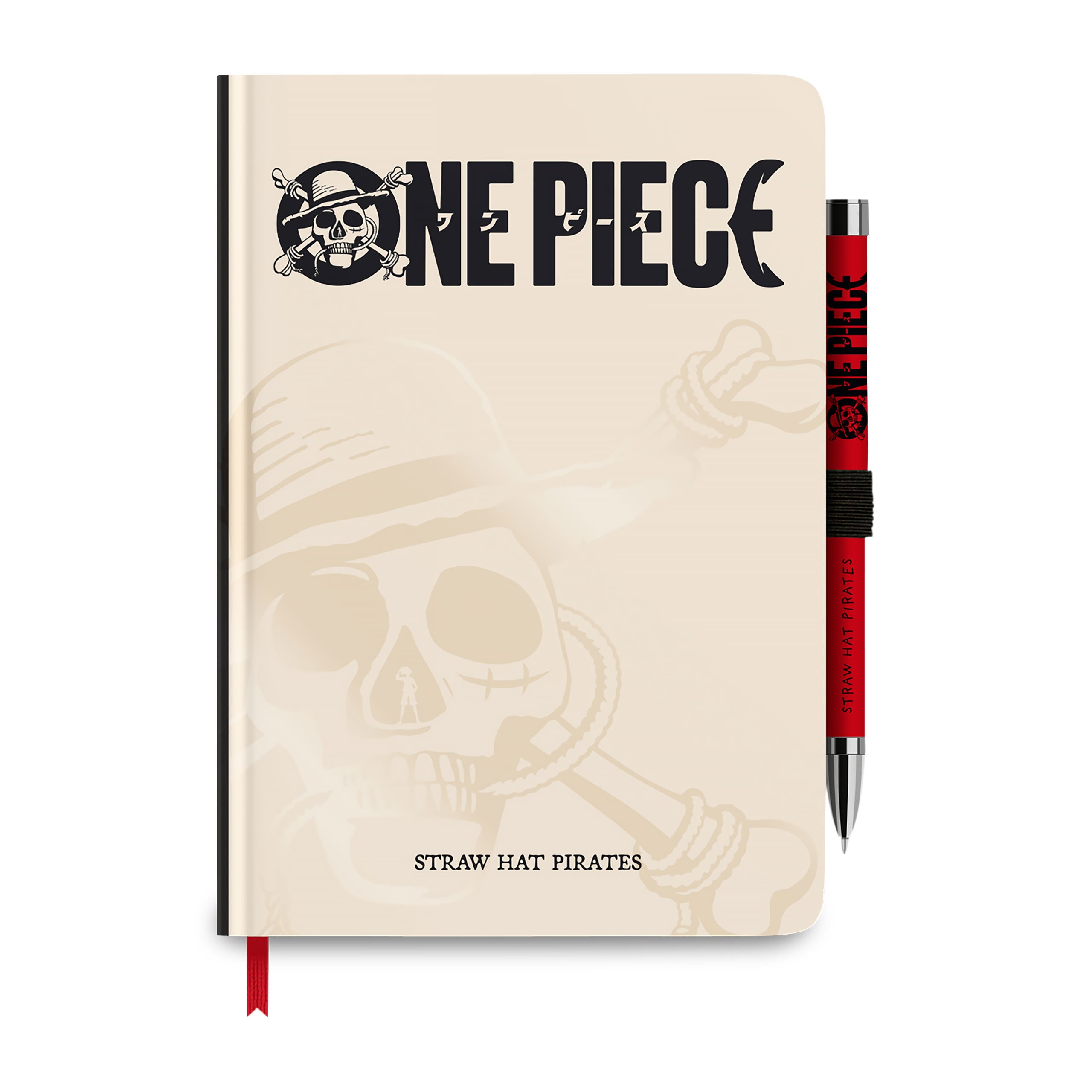 Produktbild One Piece - Strohhut Piraten Notizbuch mit Projektor Stift