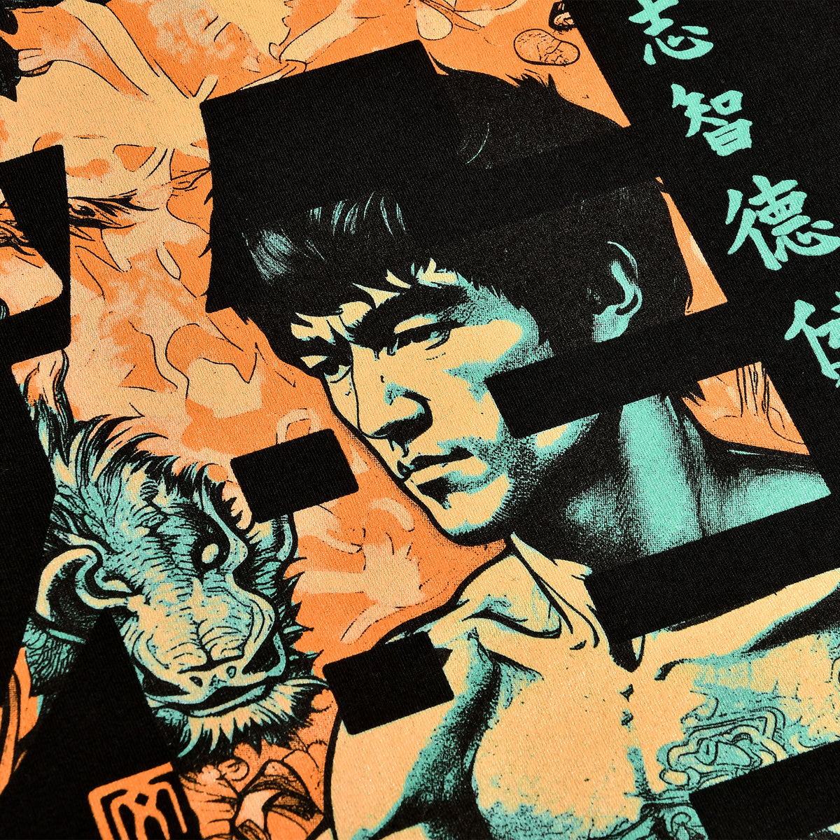 Image produit T-shirt de calligraphie Kung Fu pour les fans de Bruce Lee noir