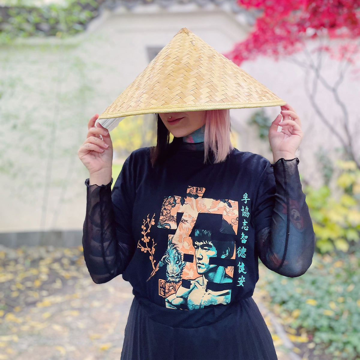 Image produit T-shirt de calligraphie Kung Fu pour les fans de Bruce Lee noir