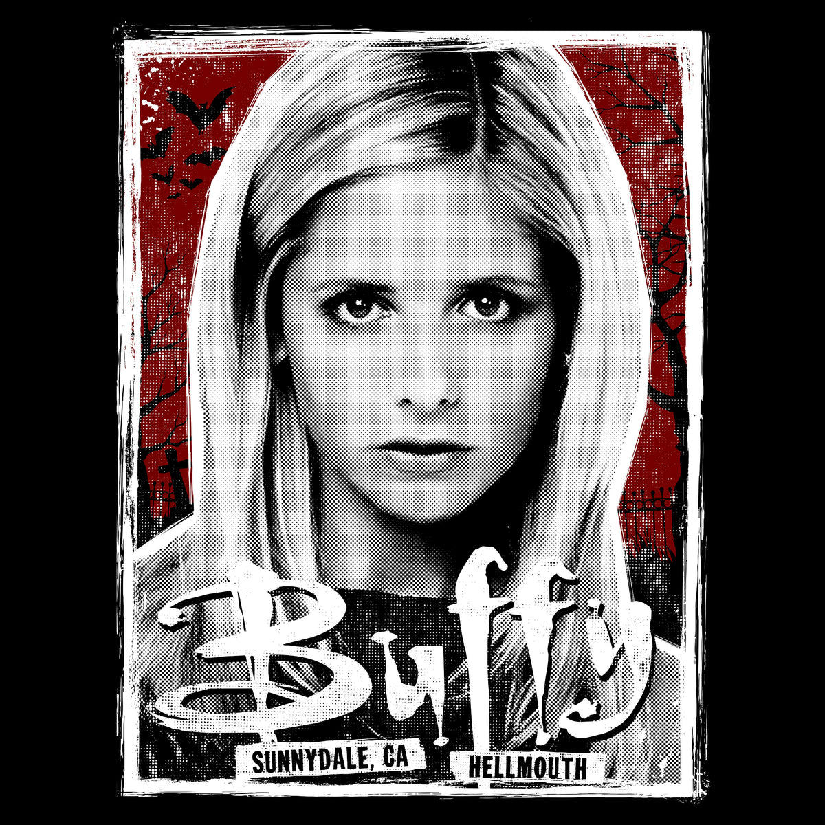 Produktbild Vampirjägerin T-Shirt für Buffy Fans schwarz
