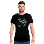 Image produit Witcher - T-shirt médaillon du loup noir
