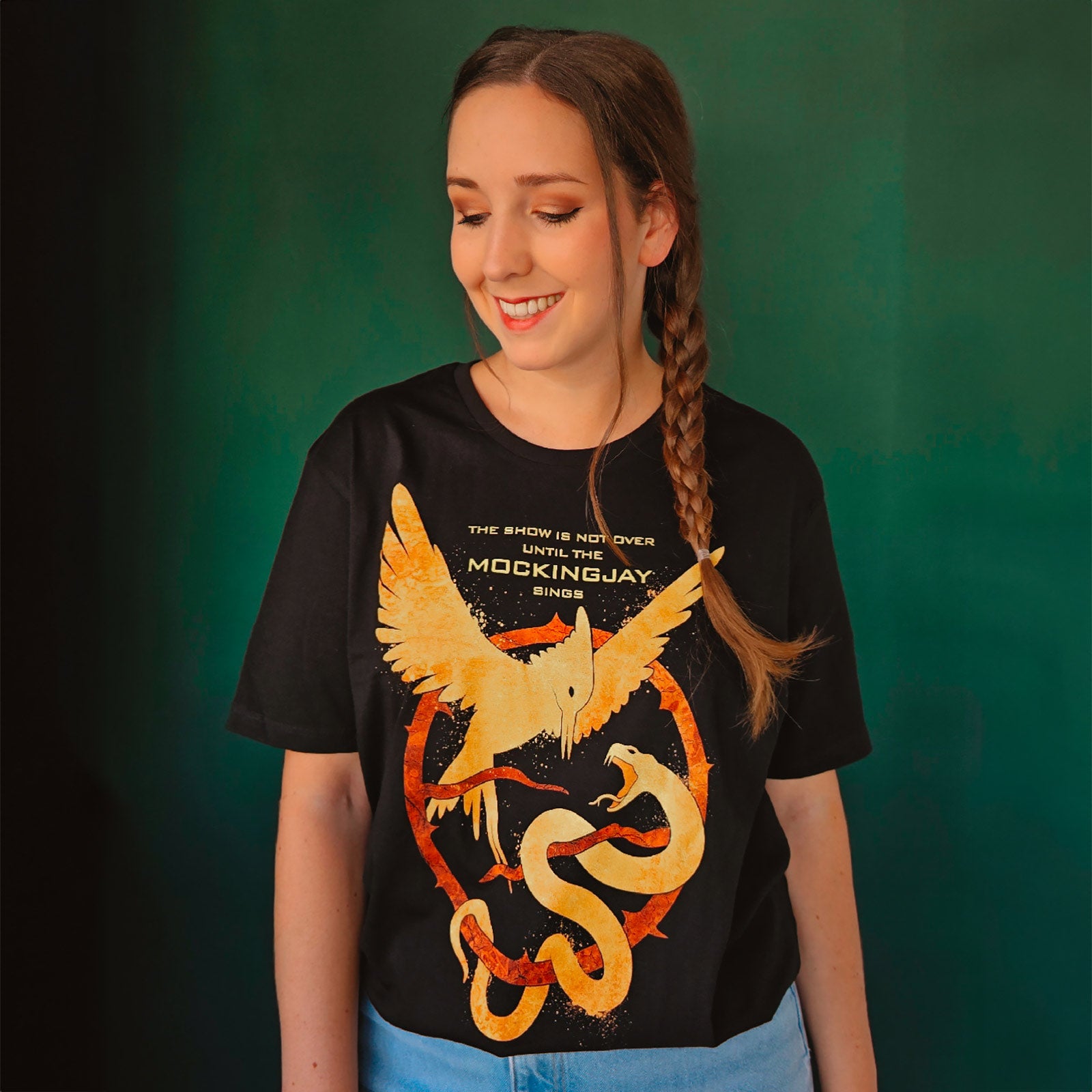 Image produit T-shirt Oiseau-chanteur et Serpent pour les fans de Hunger Games noir