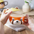 Produktbild Roter Panda Kawaii Tasse mit Deckel für Anime Fans
