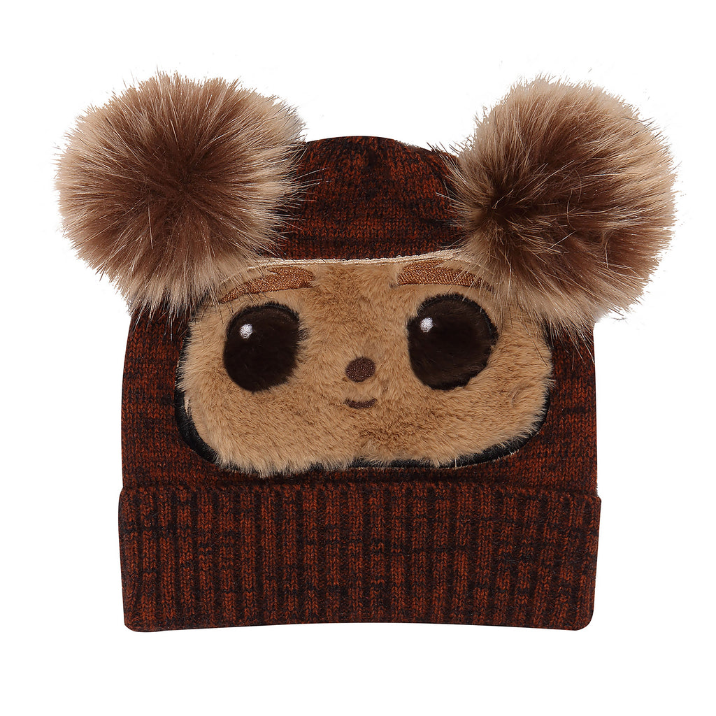 Productafbeelding Star Wars - Wicket Gezicht Muts met Pom Poms