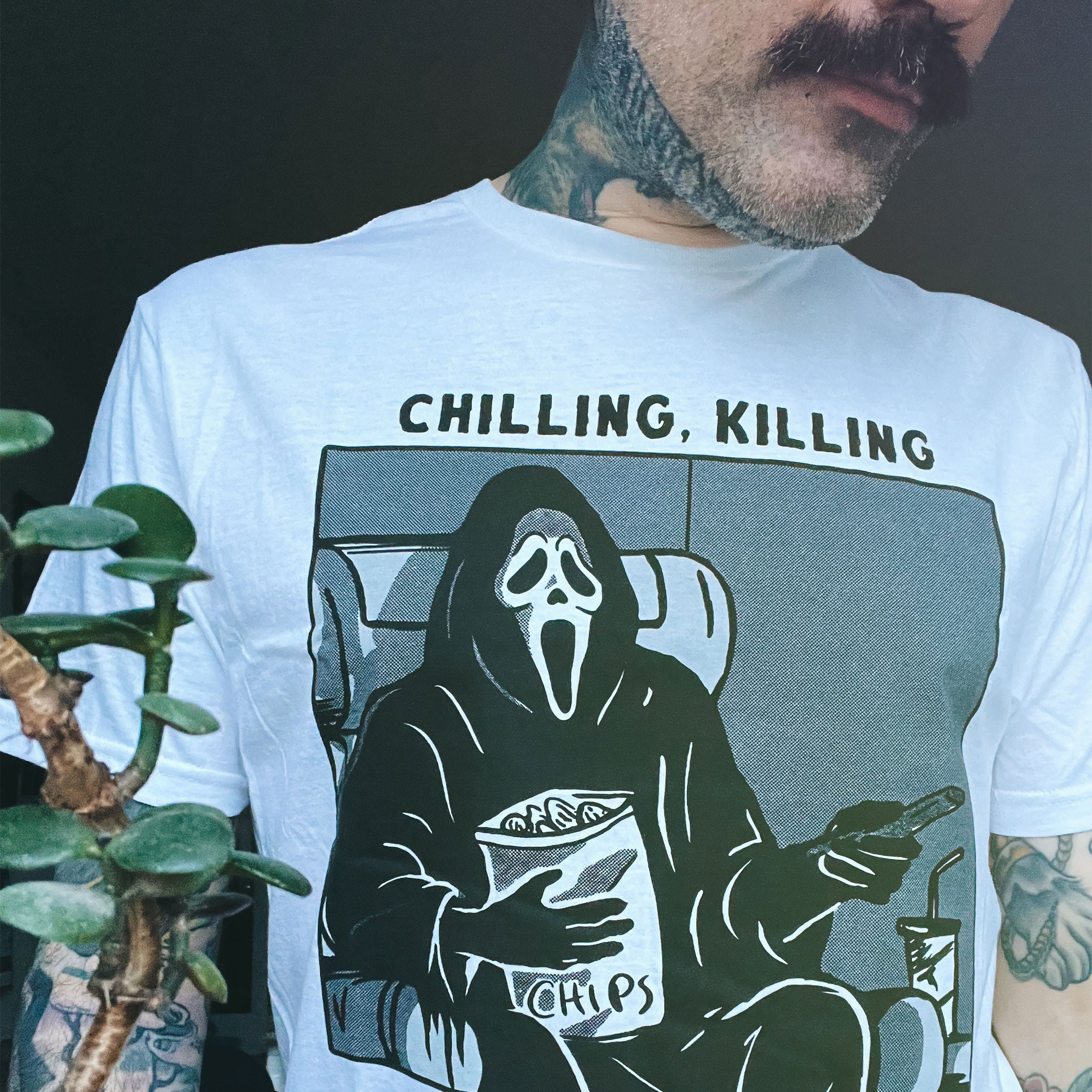 Produktbild Ghost Face - Chilling, Killing T-Shirt weiß