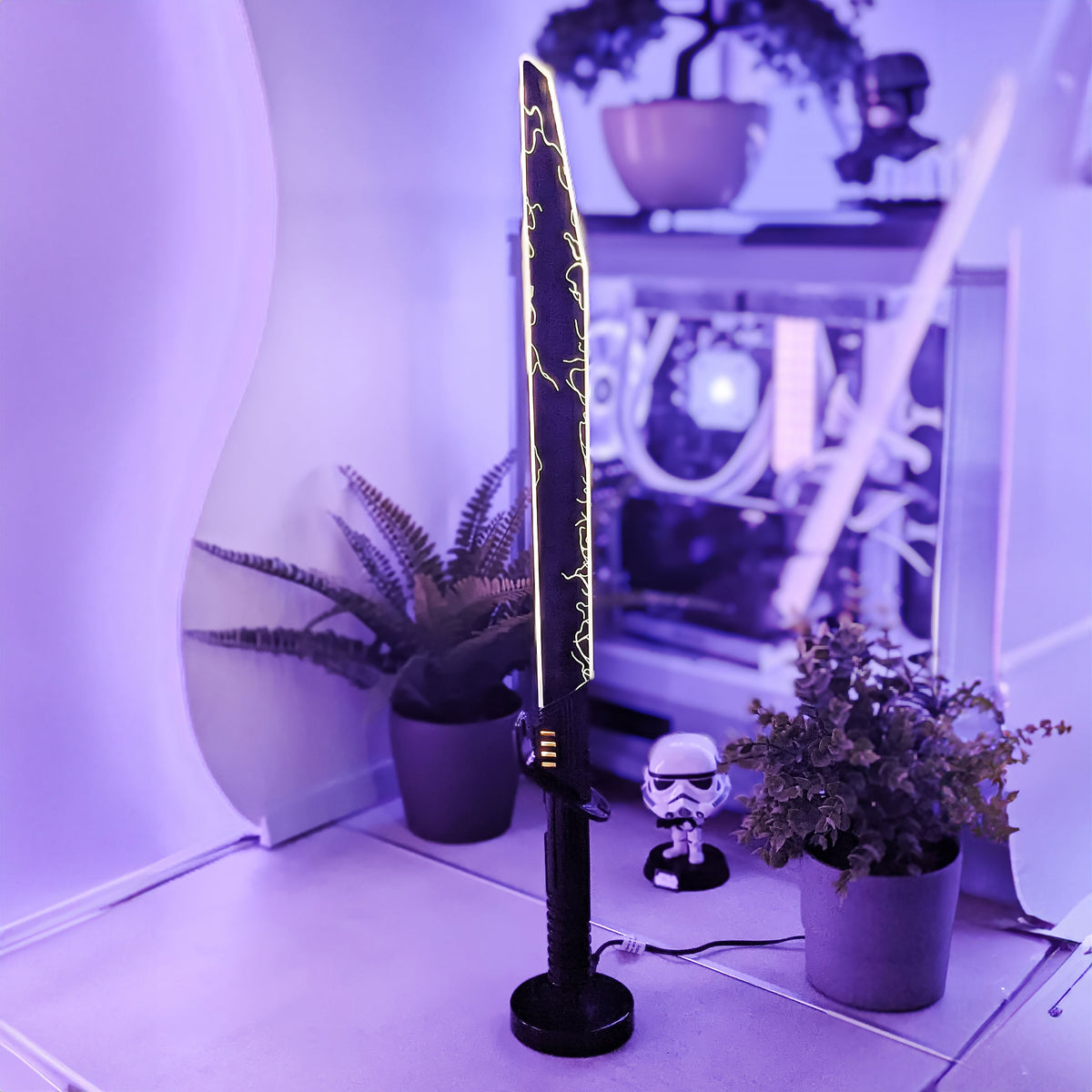 Produktbild Mandalorian Darksaber Lichtschwert Tischlampe - Star Wars