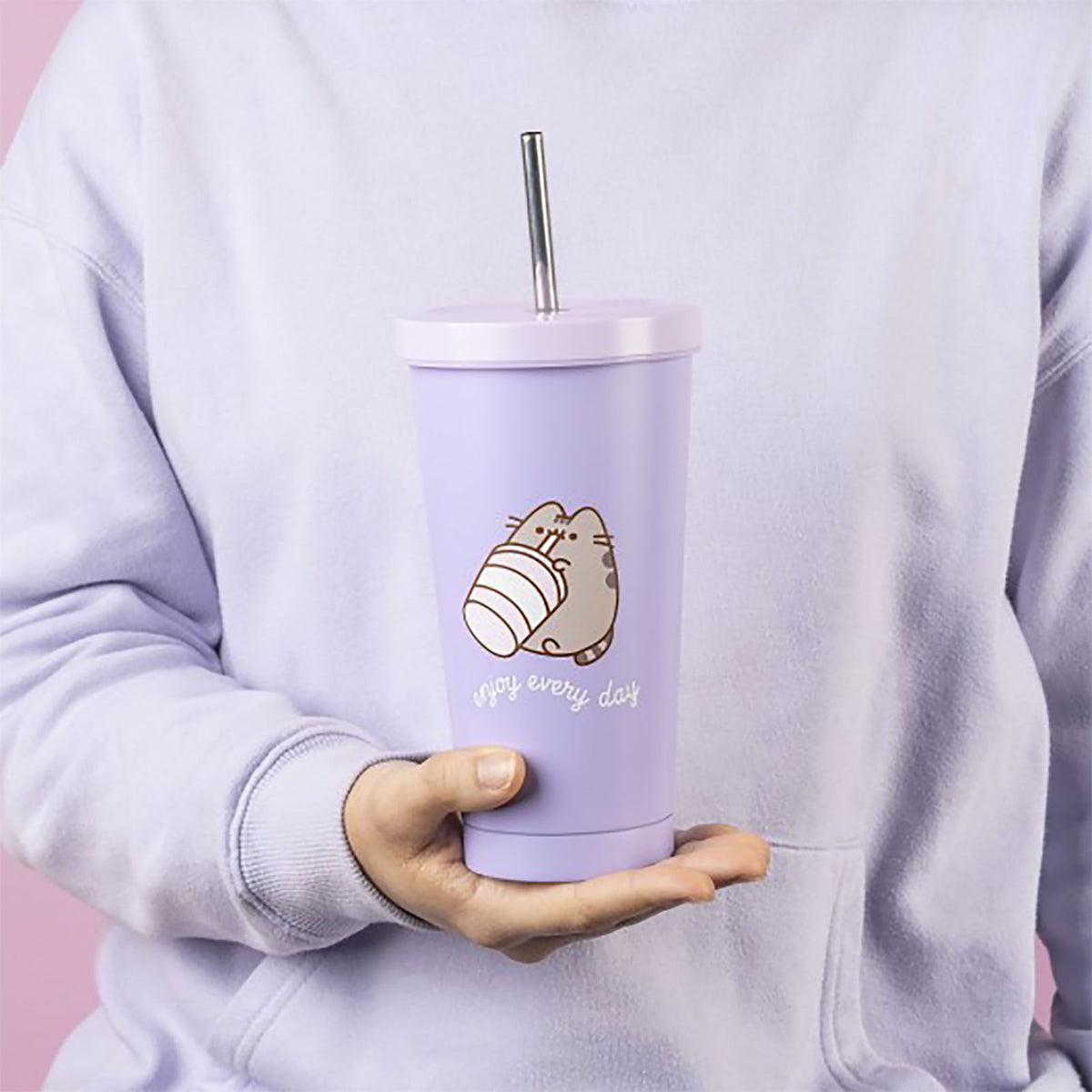 Productafbeelding Pusheen - Geniet van elke dag drinkbeker met rietje