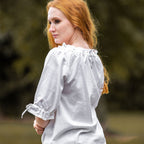 Produktbild Mittelalter Bluse Kurzarm Vera weiß