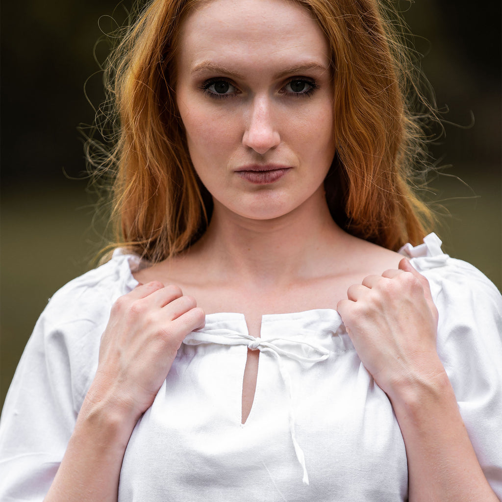 Produktbild Mittelalter Bluse Kurzarm Vera weiß