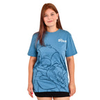 Productafbeelding Lilo & Stitch - Hugging Stitch T-Shirt Blauw
