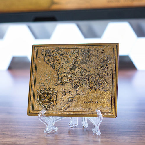 Image produit Le Seigneur des Anneaux - Réplique de la carte de la Terre du Milieu avec présentoir