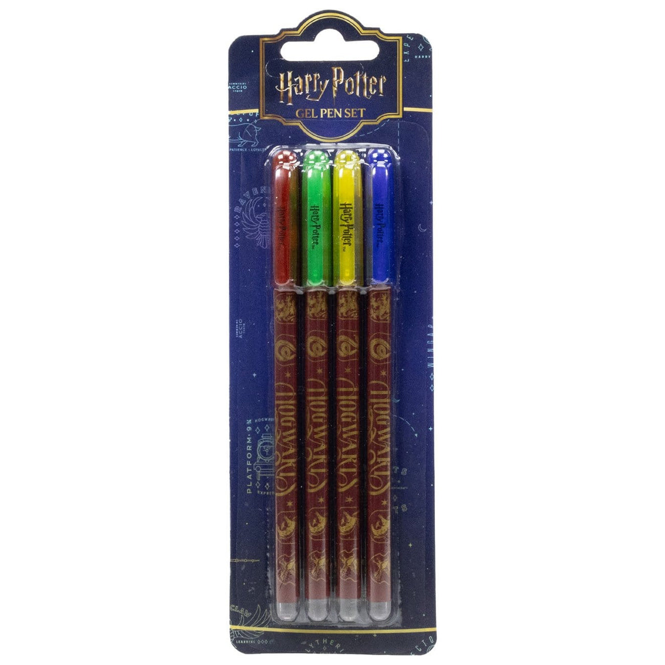 Productafbeelding Harry Potter - Gelpennen met wapenschilden, set van 4