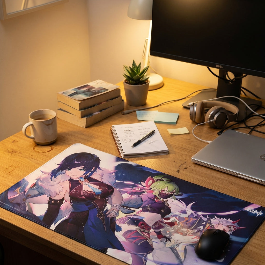 Image produit Genshin Impact - Yelan, Kuki Shinobu & Arataki Itto Tapis de souris