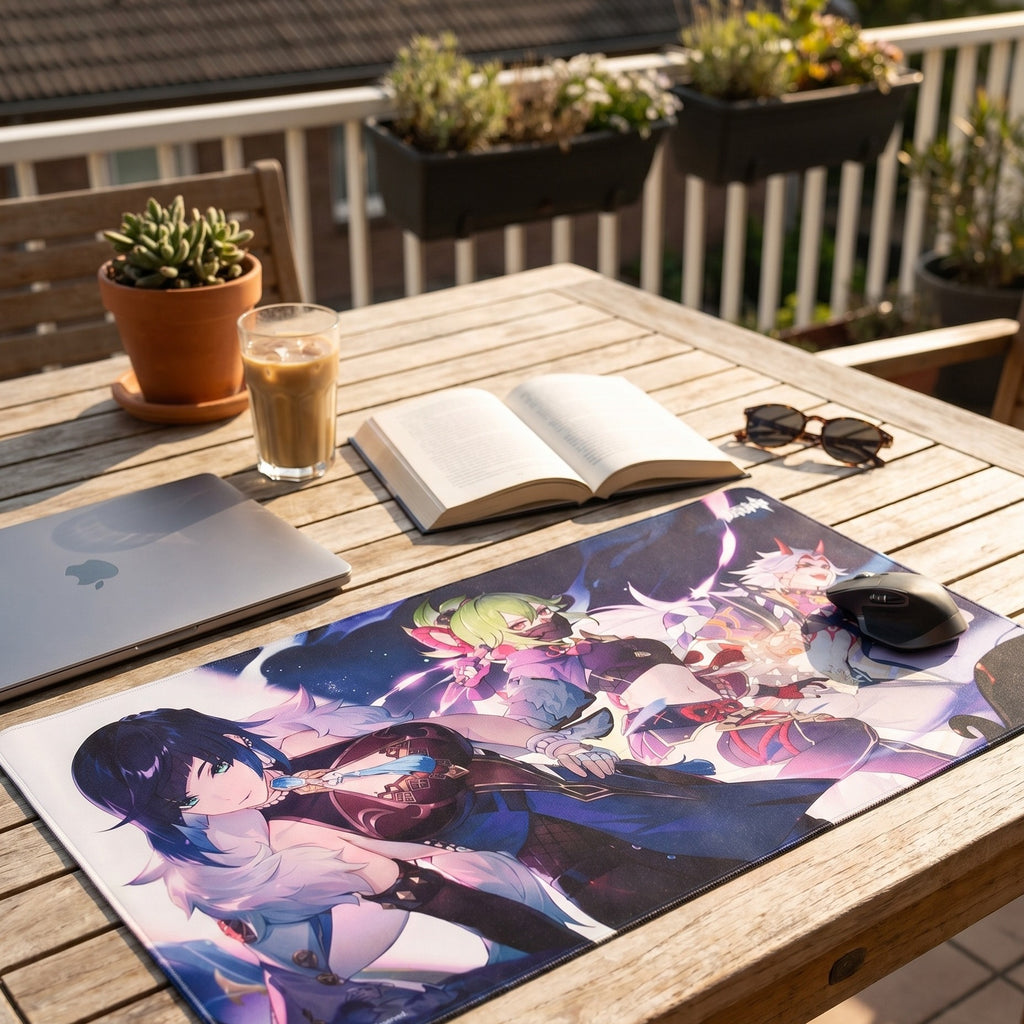 Image produit Genshin Impact - Yelan, Kuki Shinobu & Arataki Itto Tapis de souris