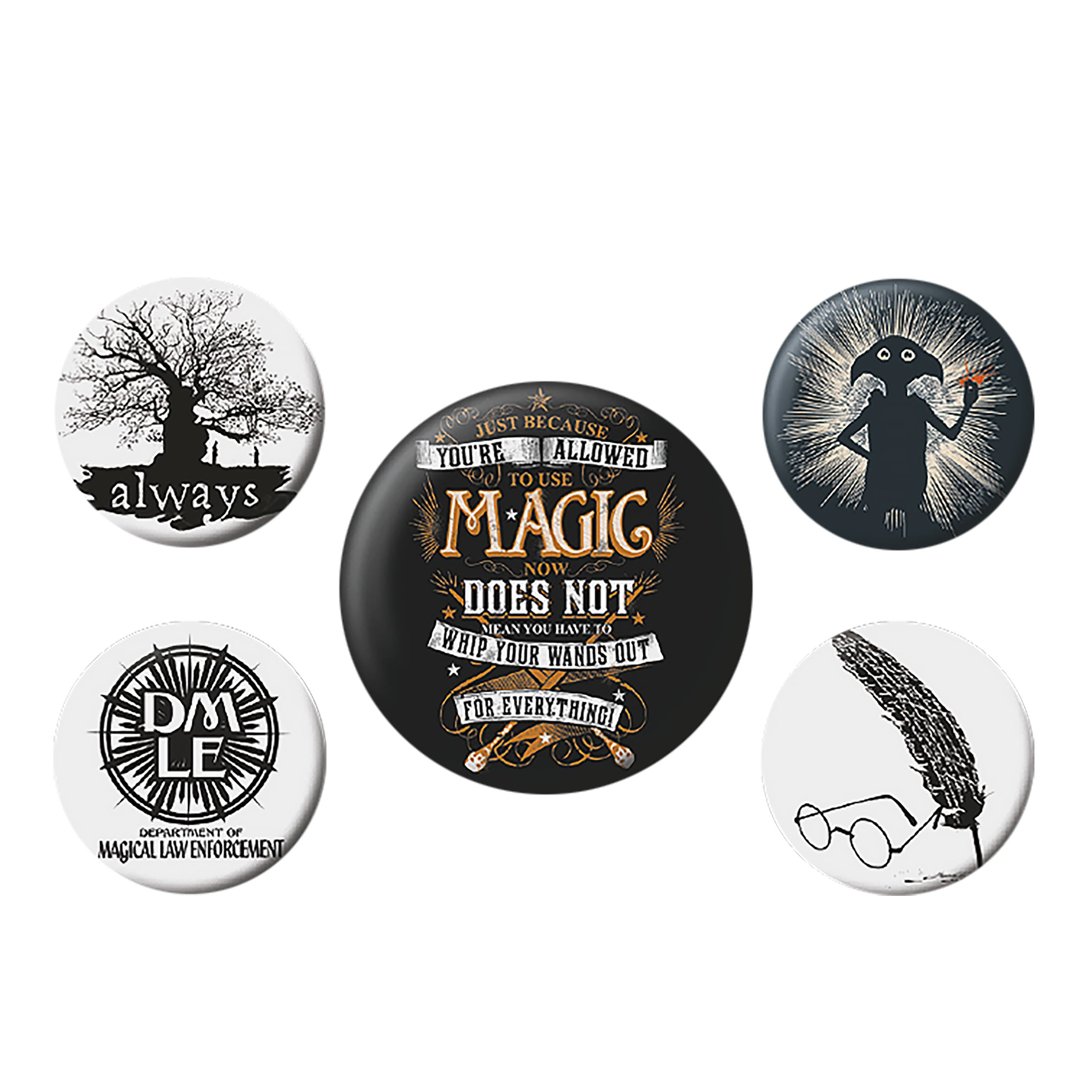 Productafbeelding Harry Potter - Magic Button 5-delige set