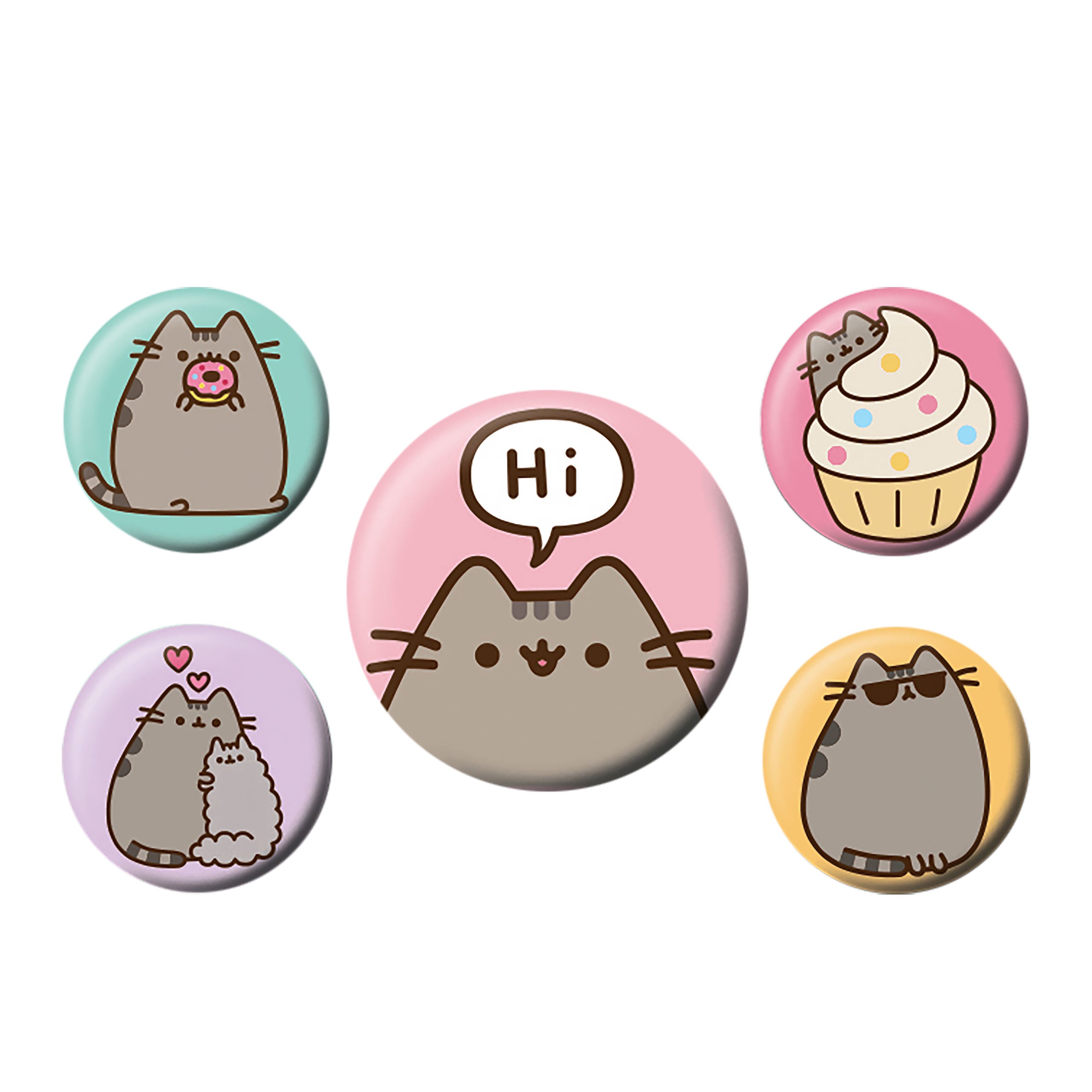 Productafbeelding Pusheen - Zegt Hoi Knop 5er Set
