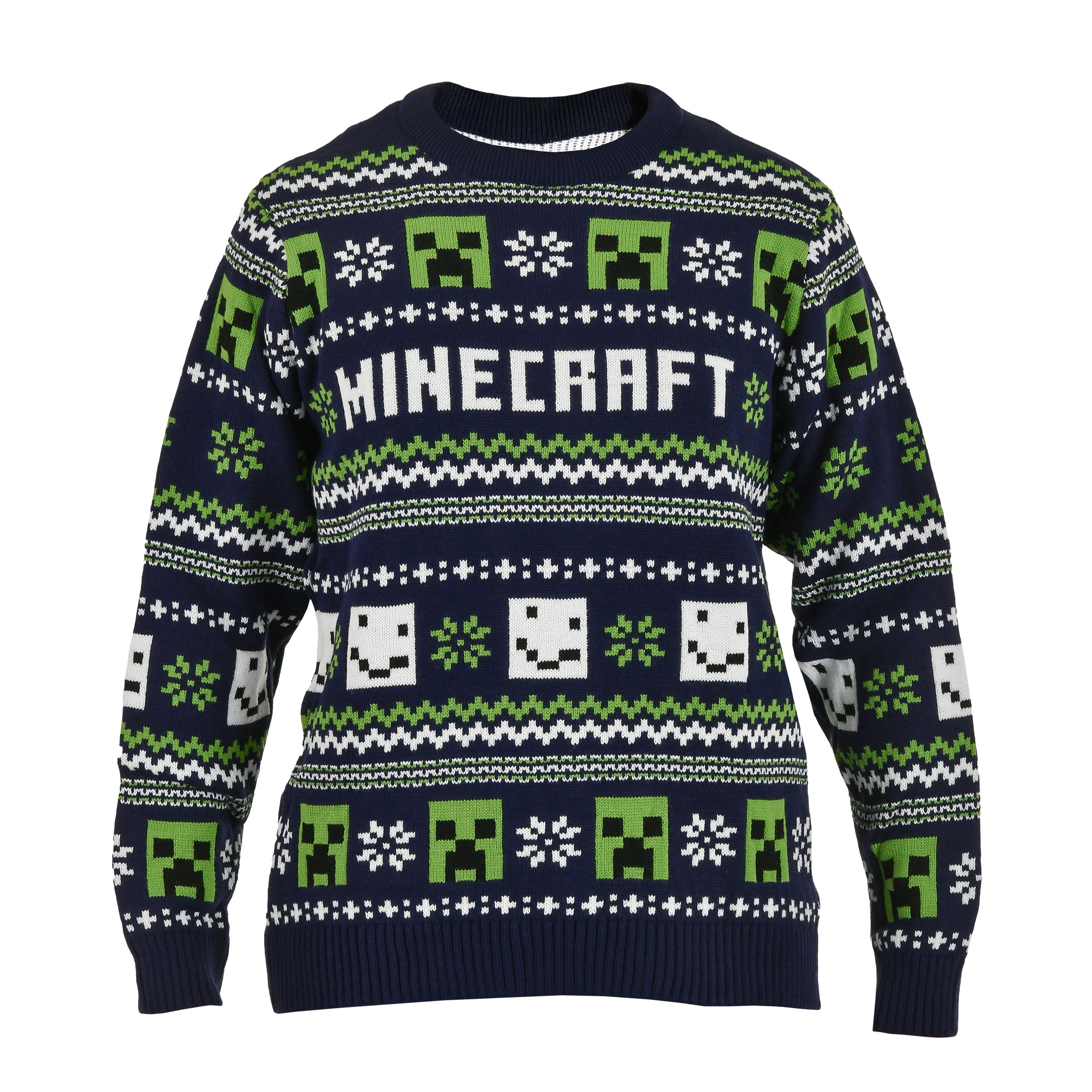 Image produit Minecraft - Pull tricoté à motif bleu