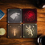 Produktbild Game of Thrones - Häuser Wappen Untersetzer 4er Set