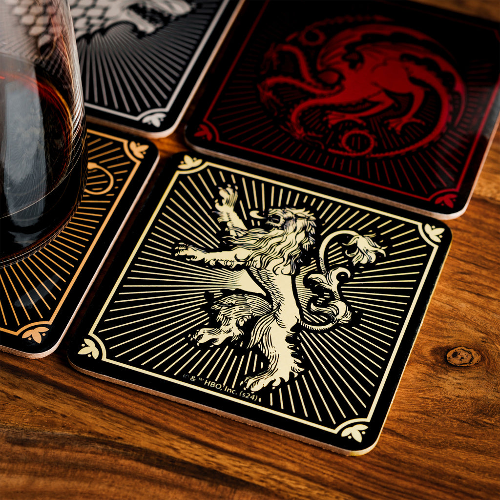 Produktbild Game of Thrones - Häuser Wappen Untersetzer 4er Set