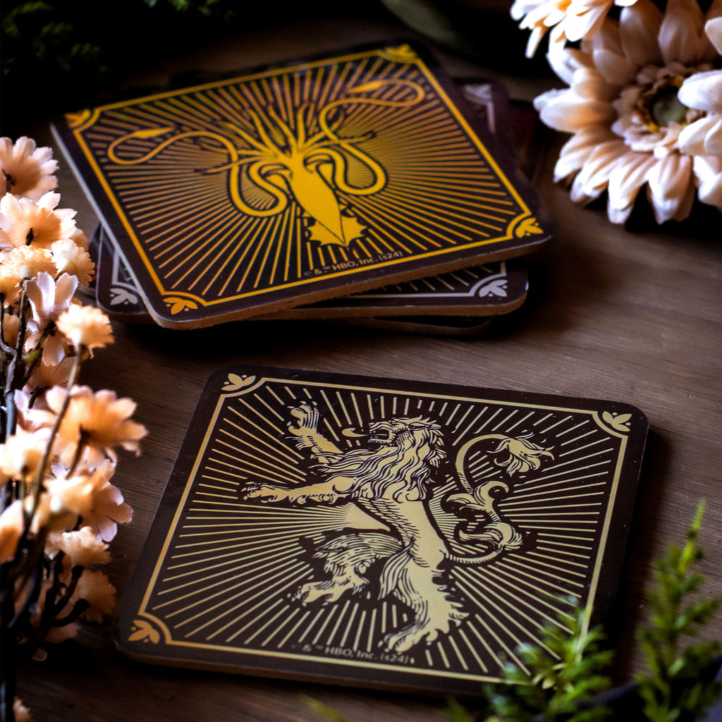 Produktbild Game of Thrones - Häuser Wappen Untersetzer 4er Set