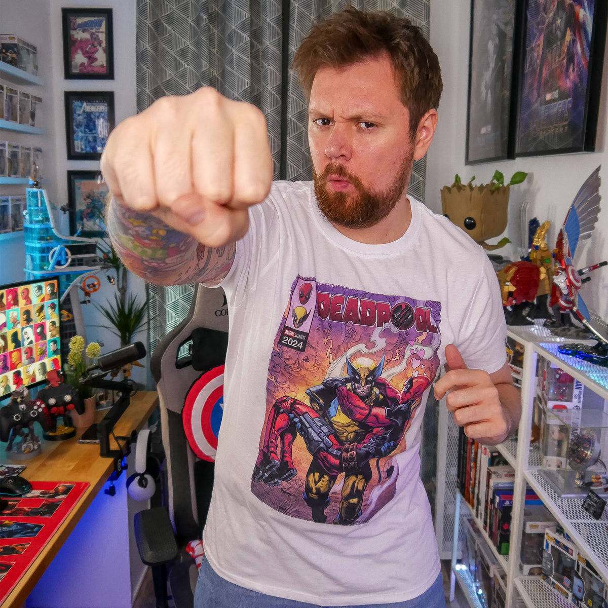 Product image Deadpool and Wolverine Best Bubs Comics T-Shirt White