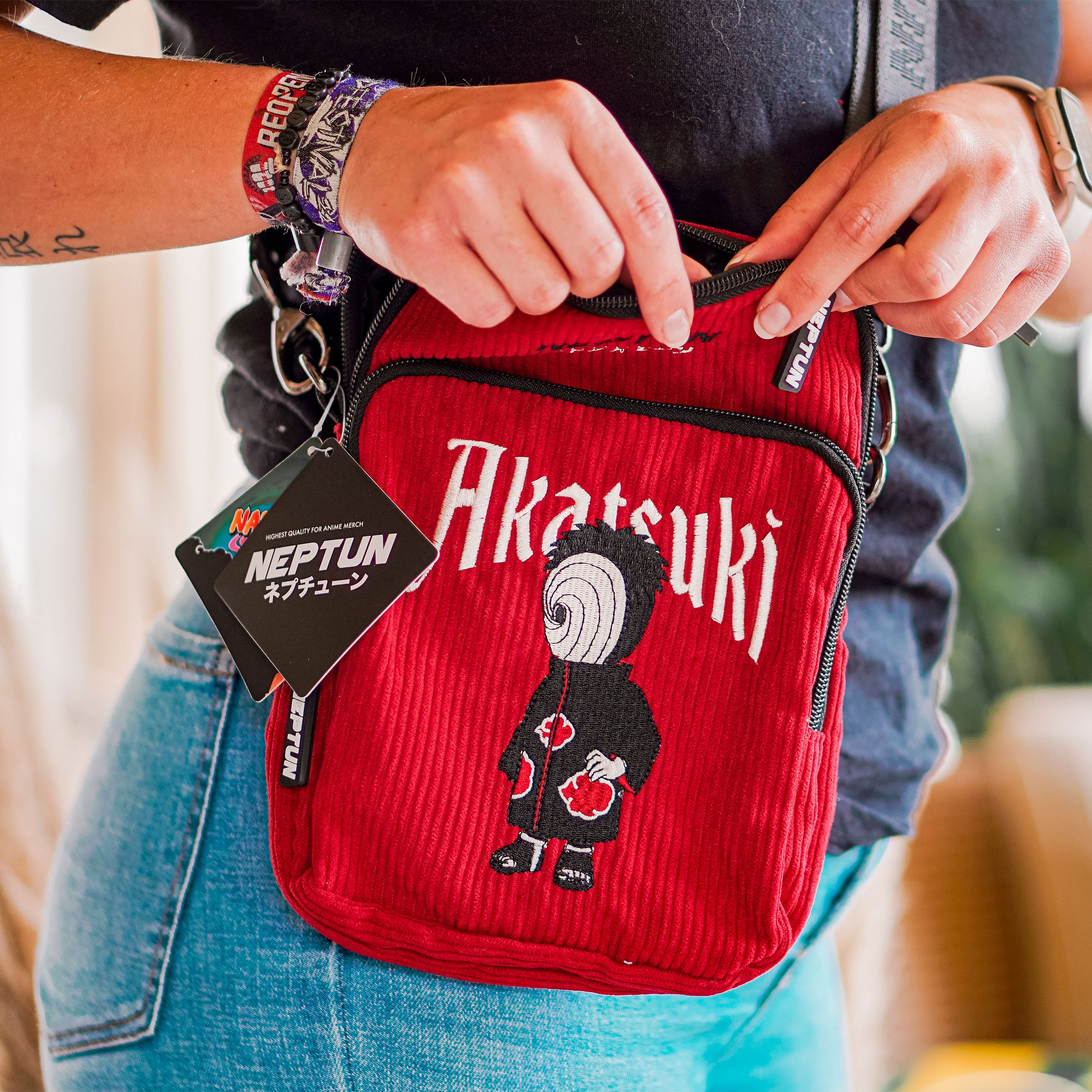 Image produit Naruto - Sac bandoulière Akatsuki rouge