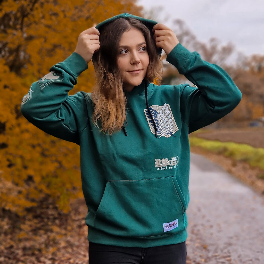 Productafbeelding Scout Symbool Militaire Hoodie Groen - Attack on Titan