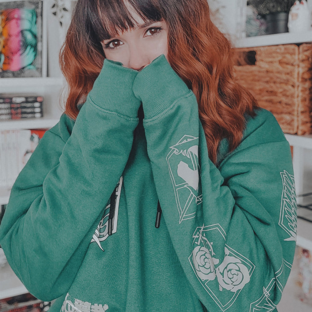 Productafbeelding Scout Symbool Militaire Hoodie Groen - Attack on Titan