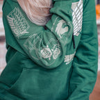 Productafbeelding Scout Symbool Militaire Hoodie Groen - Attack on Titan