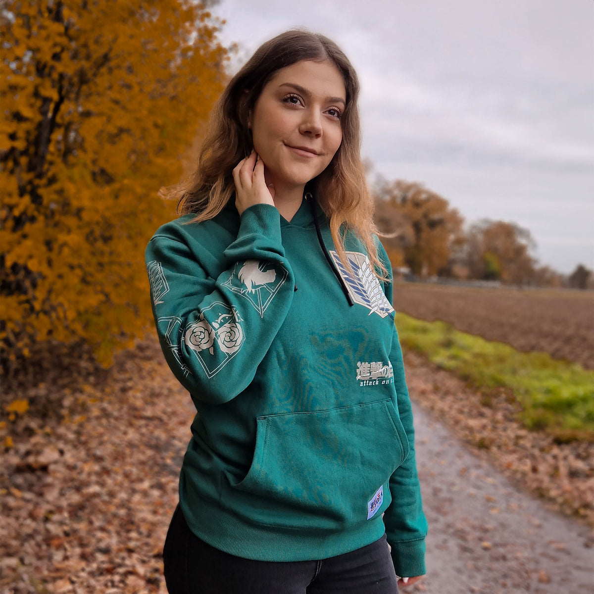 Productafbeelding Scout Symbool Militaire Hoodie Groen - Attack on Titan