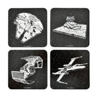 Image produit Star Wars - Set de sous-verres Vaisseaux spatiaux