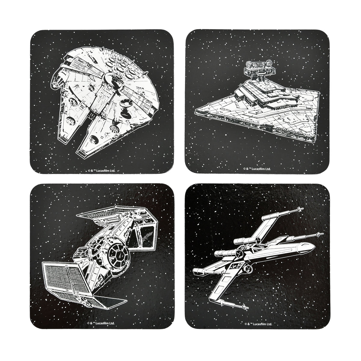 Image produit Star Wars - Set de sous-verres Vaisseaux spatiaux