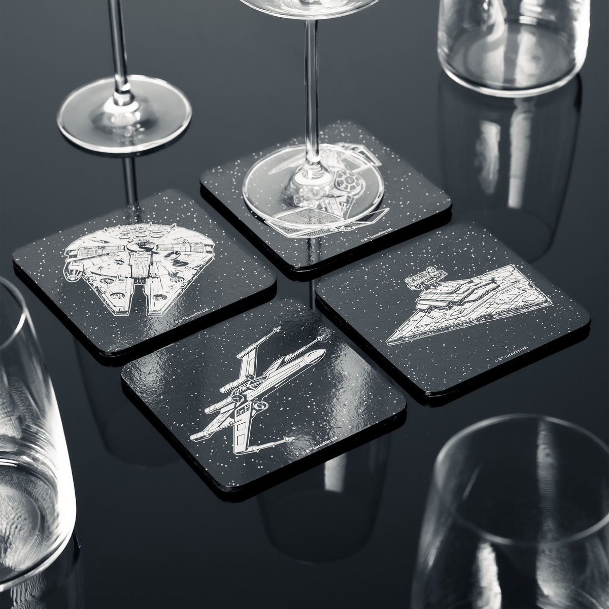 Image produit Star Wars - Set de sous-verres Vaisseaux spatiaux