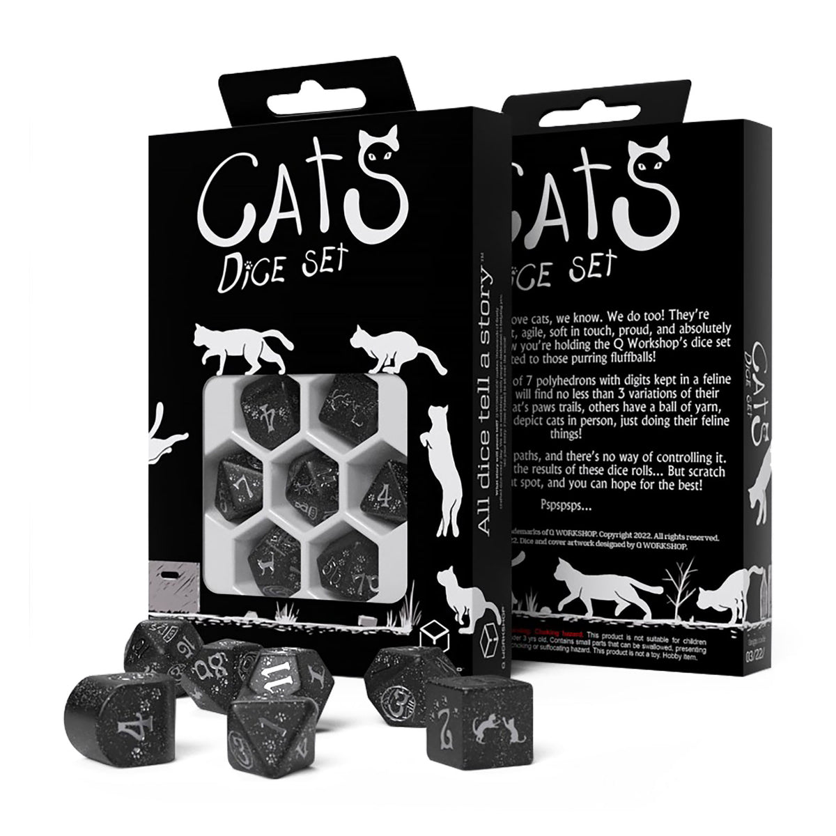 Produktbild Cats Waffle Modern RPG Würfel Set 7tlg