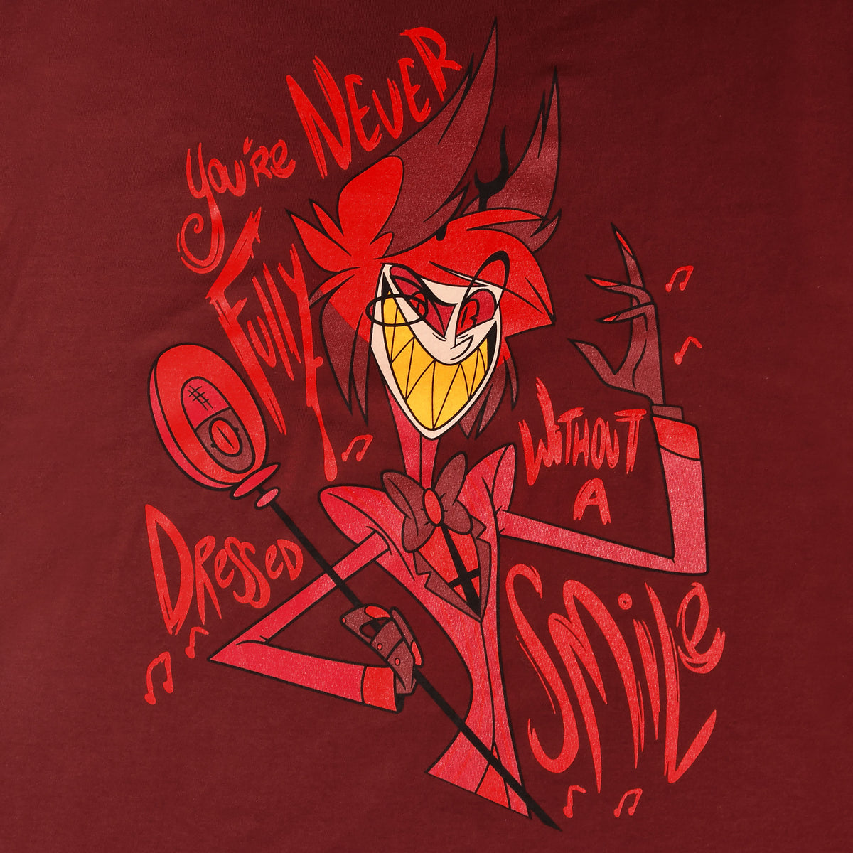 Productafbeelding Alastor T-shirt voor Hazbin Hotel Fans rood