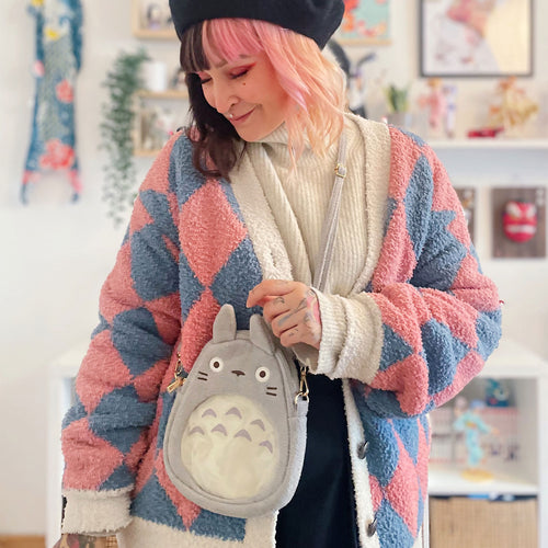 Image produit Totoro - Grand sac à bandoulière en peluche Totoro