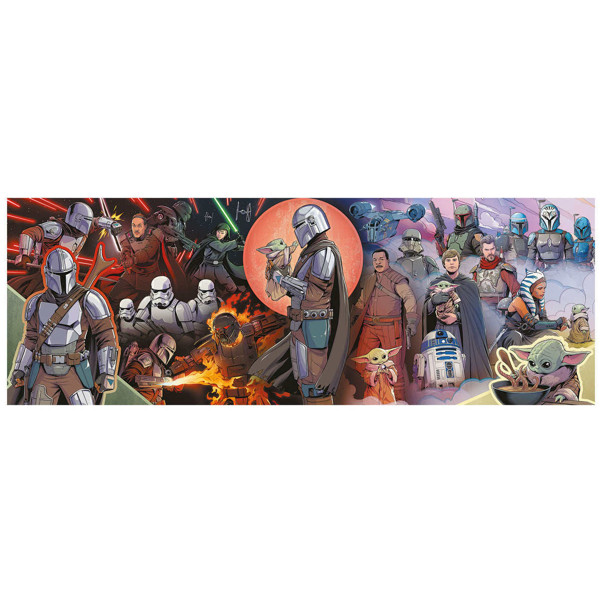Productafbeelding Mandalorian met Grogu Puzzel - Star Wars De Mandalorian