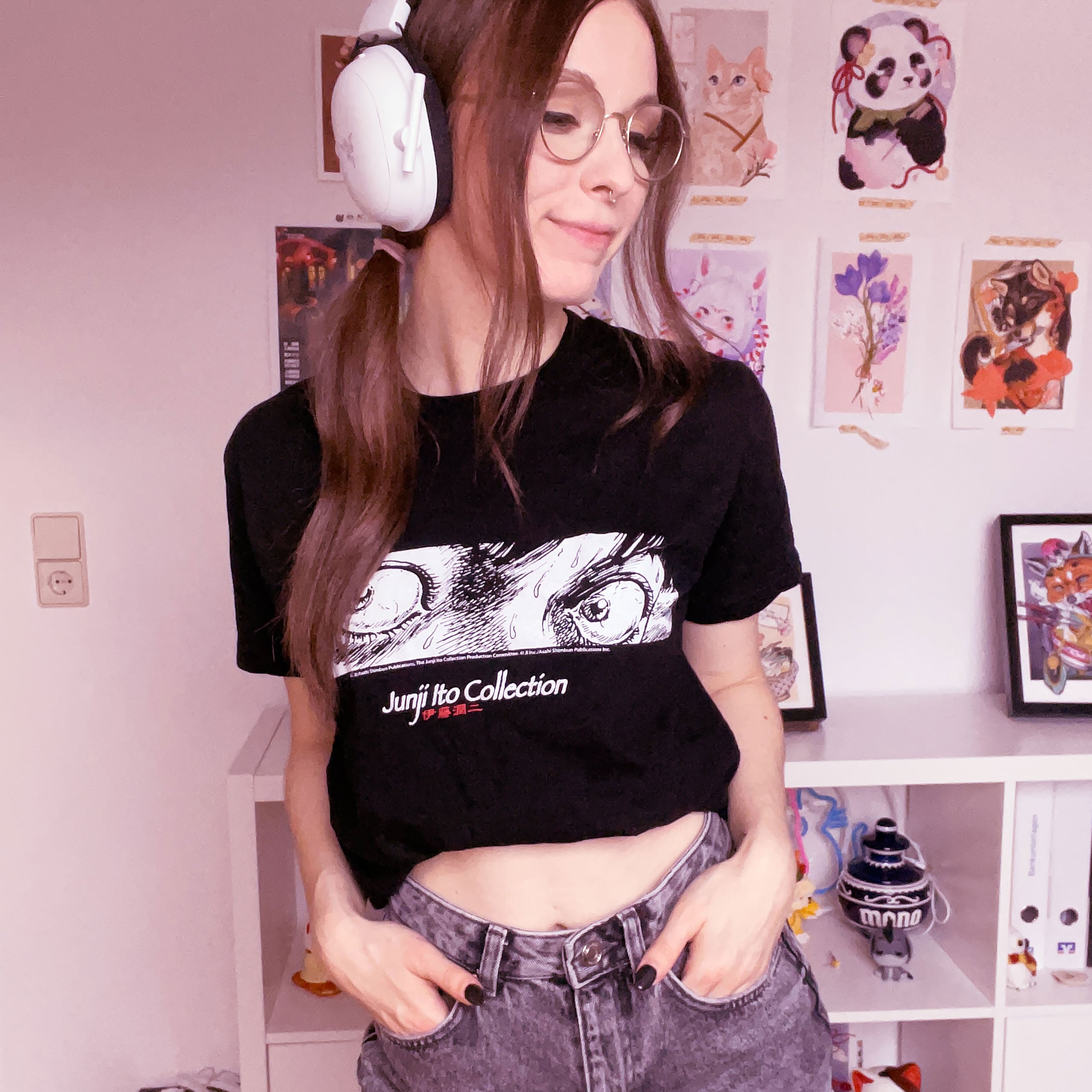 Productafbeelding Junji Ito - Ogen T-shirt zwart