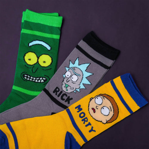 Productafbeelding Karakters Sokken 3-Pack in Geschenkdoos - Rick en Morty
