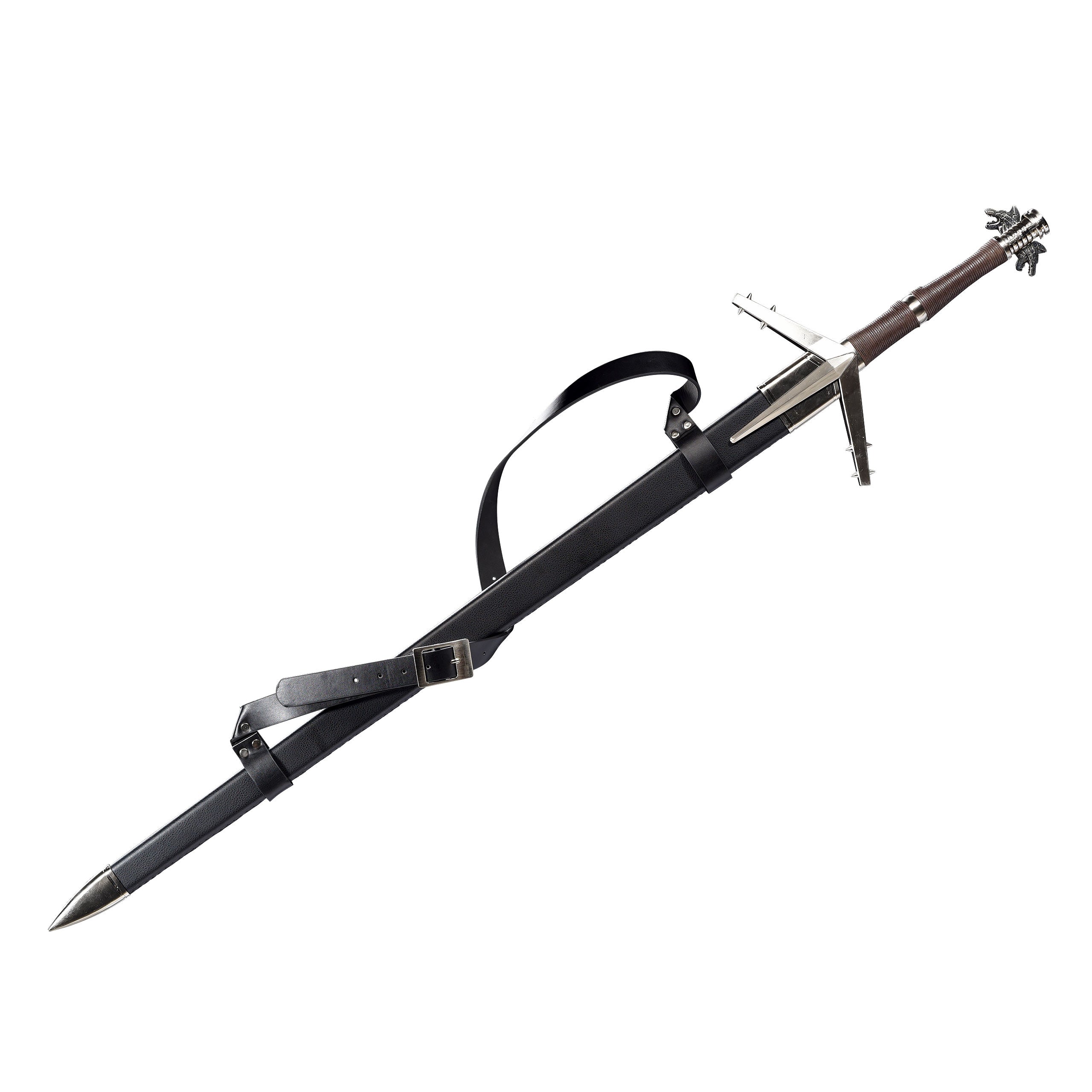 Image produit Réplique de l'épée d'argent de Geralt de Rivia avec fourreau pour les fans de Witcher