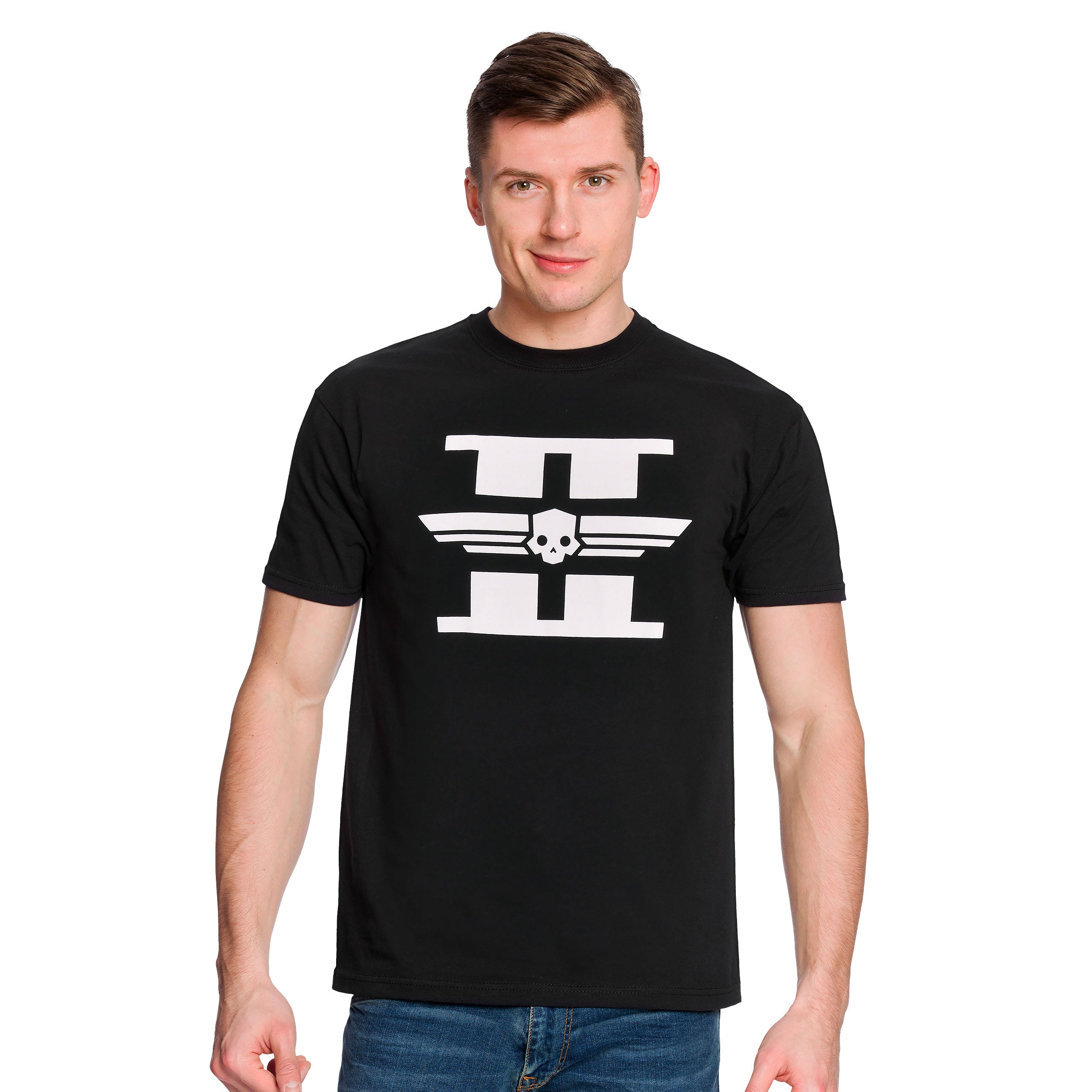 Productafbeelding Helldivers 2 - Wit Logo T-Shirt Zwart