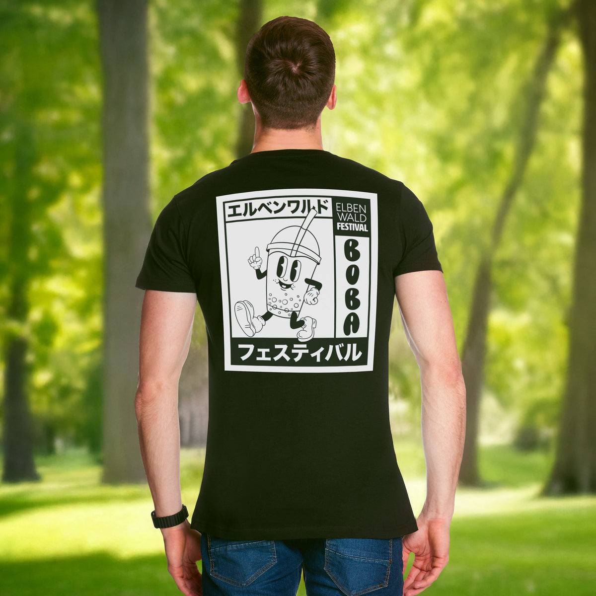 Productafbeelding Elbenwald Festival Bubble Tea T-Shirt Zwart