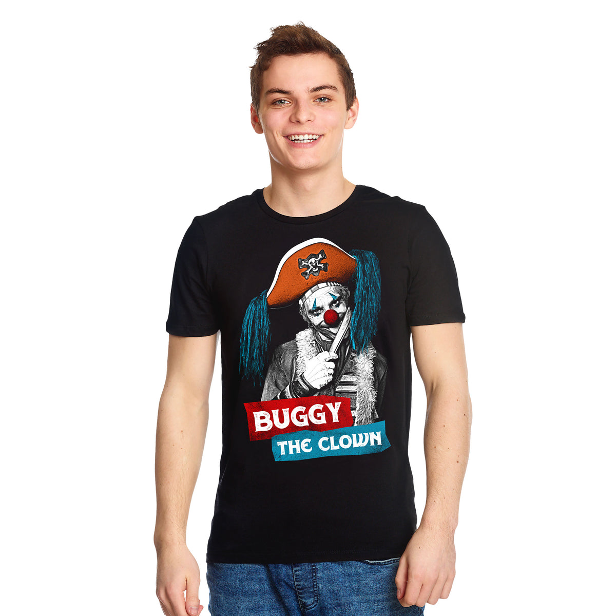 Image produit One Piece - T-shirt noir Buggy le Clown