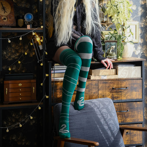 Image produit Harry Potter - Chaussettes hautes Serpentard 2 paires