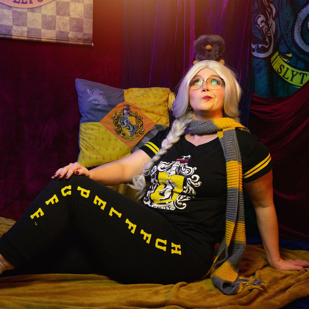Productafbeelding Hufflepuff Wapenschild Pyjama zwart - Harry Potter