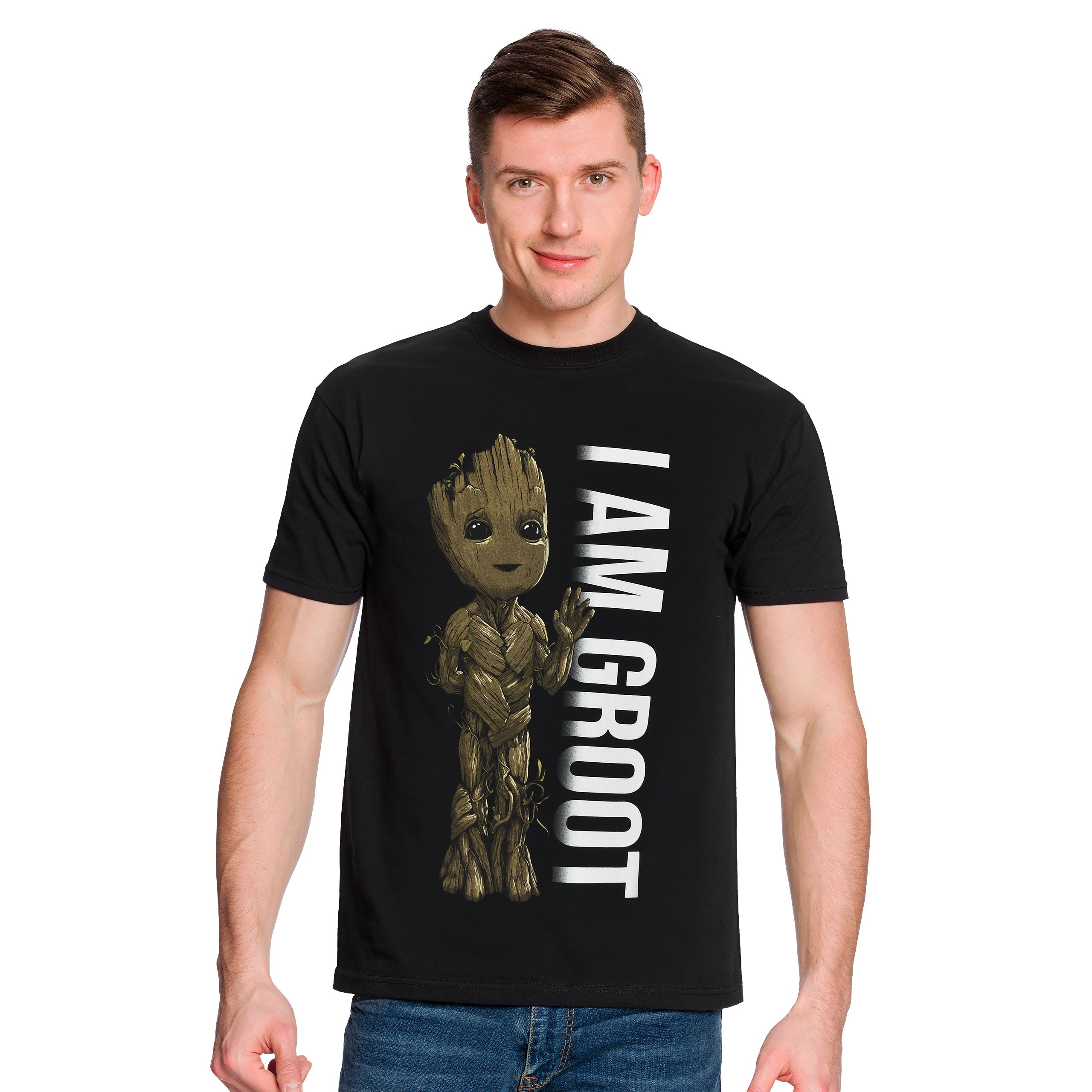 Productafbeelding Guardians of the Galaxy - Ik ben Groot Portret T-shirt zwart