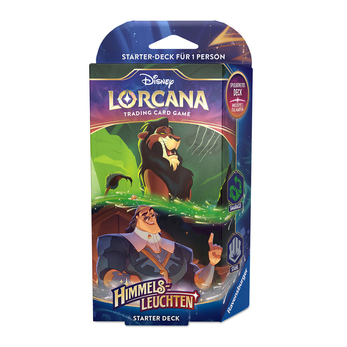 Image produit Disney Lorcana Émeraude et Acier Kit de Démarrage - Jeu de Cartes à Échanger Lumière Céleste