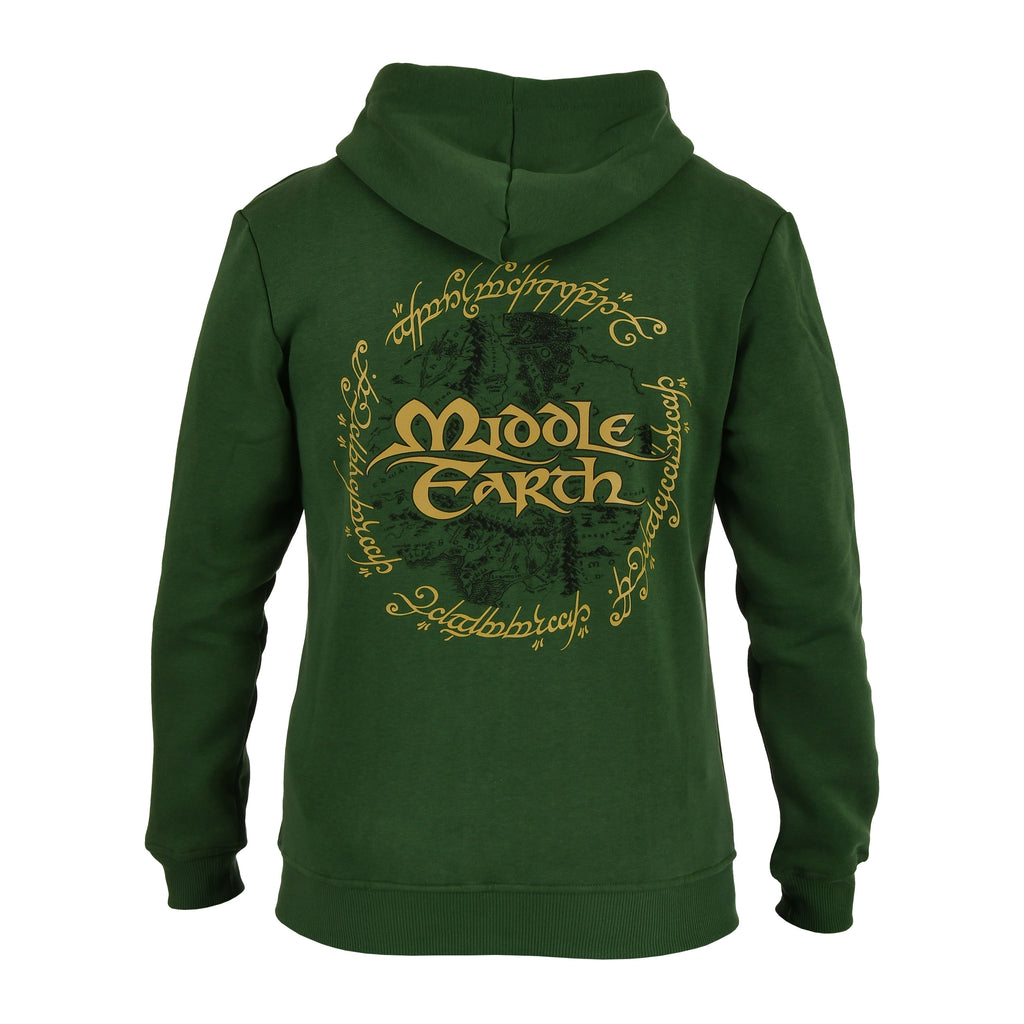 Image produit Le Seigneur des Anneaux - Veste à capuche zippée Terre du Milieu verte